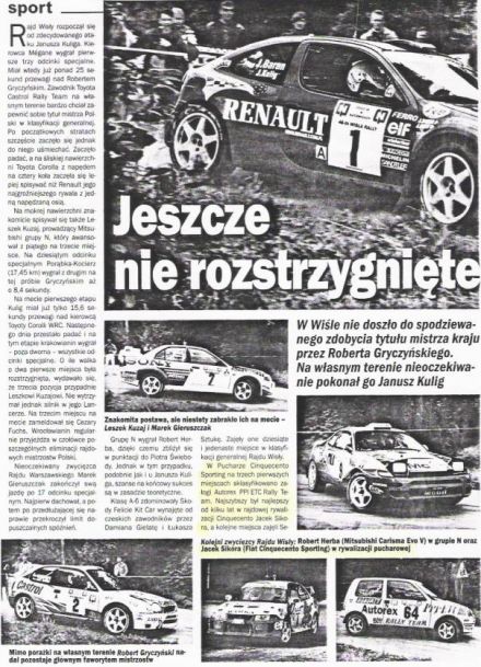 Rajd Wisły - 1998r.